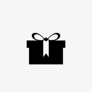 图标元素-礼物盒子黑色图标